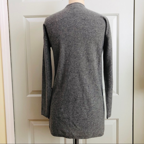 Griffen 💯 Cashmere Cardigan Stripe Sweater Grey Black Size S - Picture 5 of 6